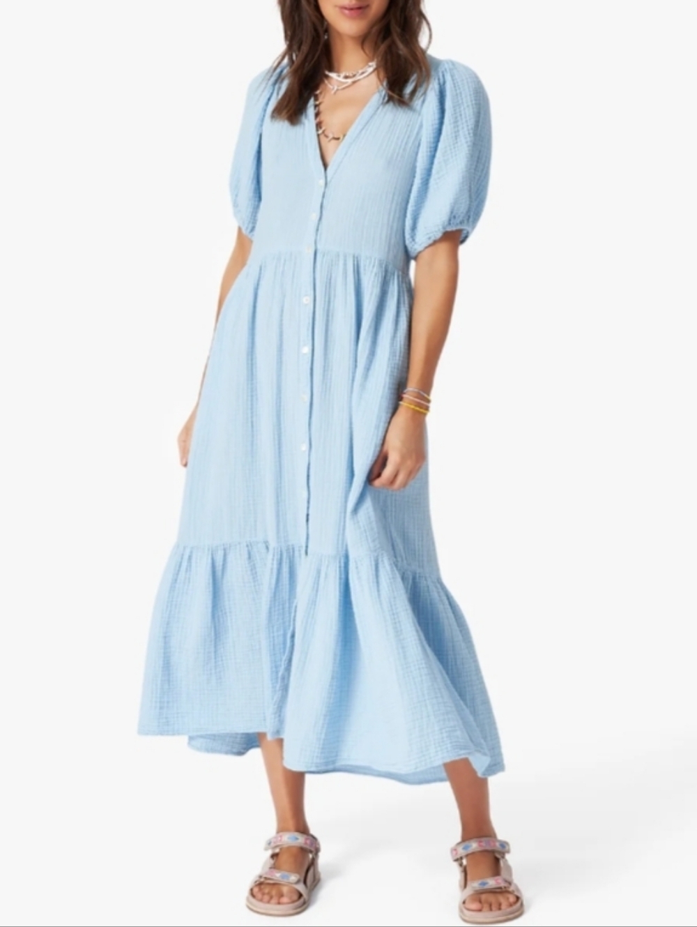 Xirena Lennox Cypress Blouse Gauze Dress XL